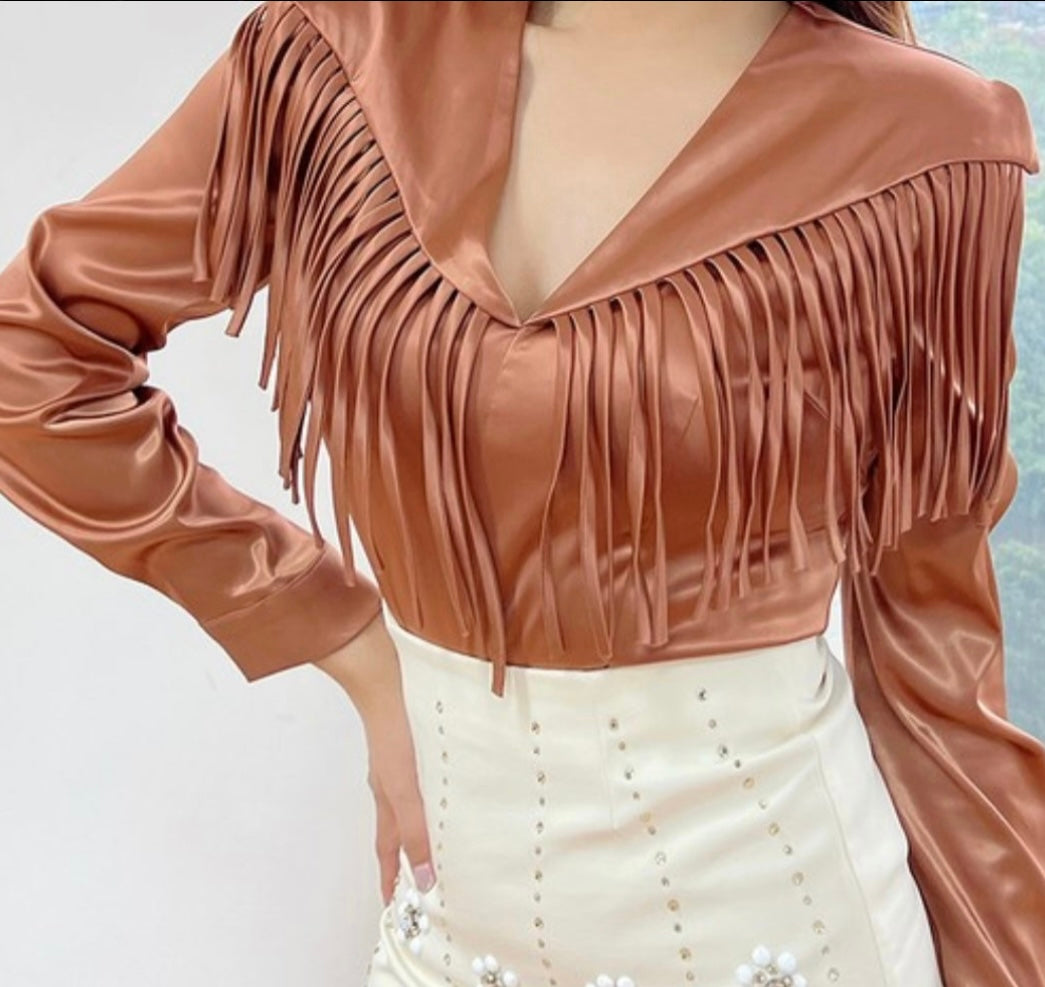Sheila Blouse in Brown