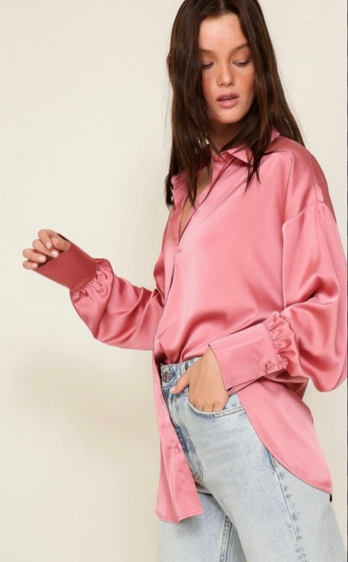 Angelina Blouse in Rose