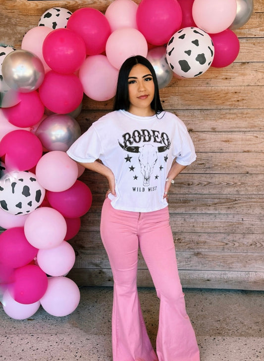 Kaylee Long Crop Top in White