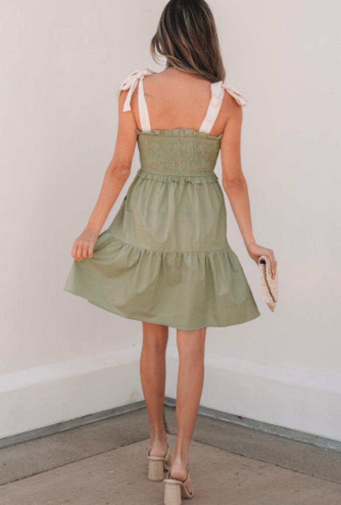 Tara Dress in Sage